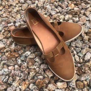 Frye Melanie T Strap Slip On Flats